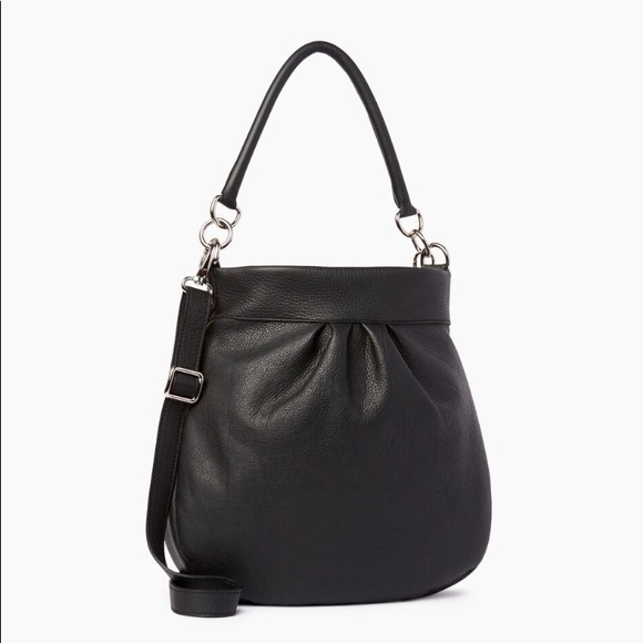 Roots Olivia black Leather crossbody bag purse - Picture 2 of 7